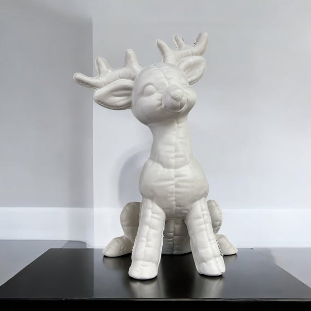 Ceramic Bisque Ready to Paint Three Penguins on a Winter Stump